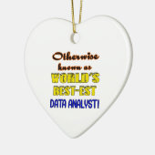 世界でbestestデータ分析者としてさもなければ知られていて セラミックオーナメント (左)