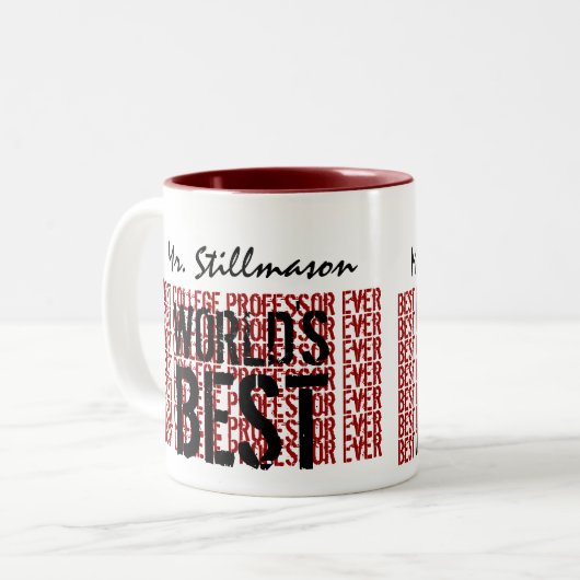 世界でGift最も最高のな大学教授 ツートーンマグカップ (正面左)
