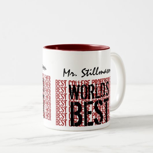 世界でGift最も最高のな大学教授 ツートーンマグカップ (正面右)