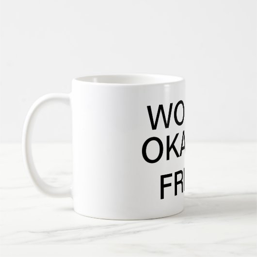 世界でokayest友人のマグ コーヒーマグカップ (左)