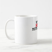世界でokayest義母、#mother法律 コーヒーマグカップ (左)