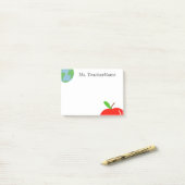 世界とアップルパーソナライズされた ポストイット (デスク上)