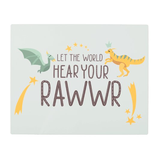 世界にあなたの轟音を聞かせ メタルプリント (正面)