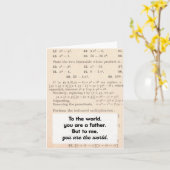 世界にあなたは父として、 私にあなたは世界そのもの 誕生日のグリーティングカード カード (黄色い花)