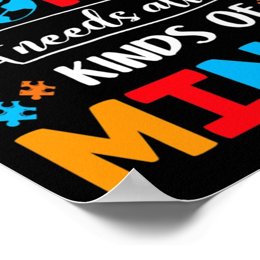 世界にはあらゆる種類の自閉症が待ち受けている ポスター (角)