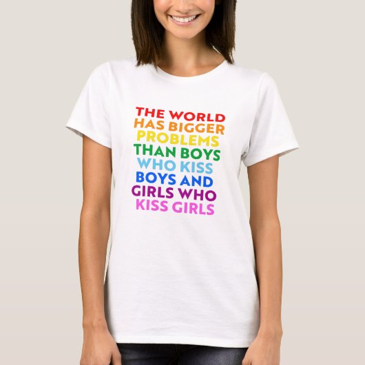 世界にはもっと大きな問題がある Tシャツ (正面)