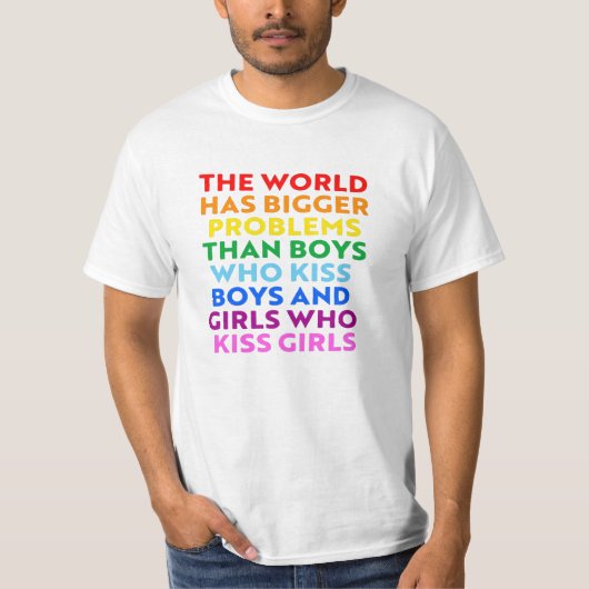 世界にはより大きな問題がある Tシャツ (正面)