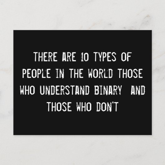 世界には10種類の人がいる ポストカード (正面)