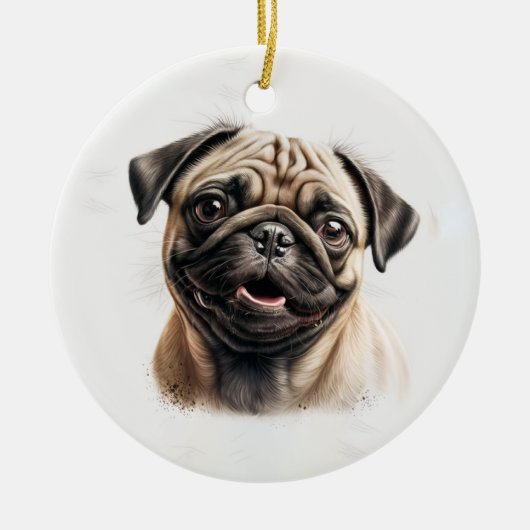 世界にひとつだけのペット写真 犬好きの記念品 セラミックオーナメント (正面)