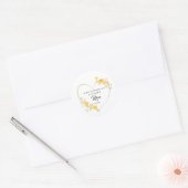 世界にひとつだけのママの名前が入った母の日のフラワーハート ラウンドシール (封筒)