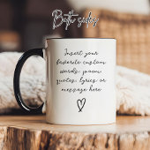 世界にひとつだけのメッセージ Mug 誕生日ギフト ガールズ＆ママへ マグカップ