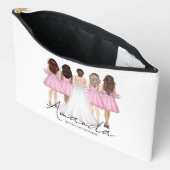 世界にひとつだけの名入りメイドオブオナーギフト アクセサリーポーチ (見開き)