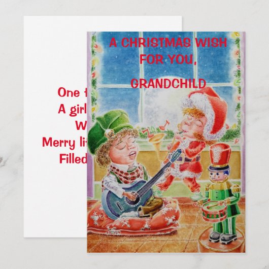 世界にひとつだけの孫へのクリスマスカード シーズンカード (正面/裏面)
