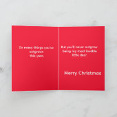 世界にひとつだけの小さな女の子のクリスマスグリーティングカード カード (内部)