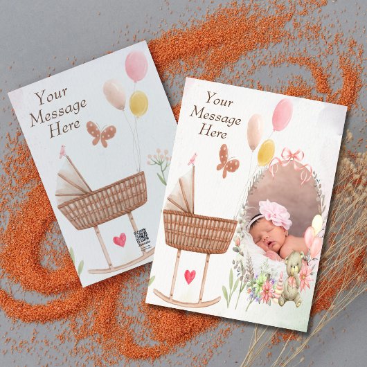 世界にひとつだけの新しい赤ちゃんのお知らせカード シーズンカード