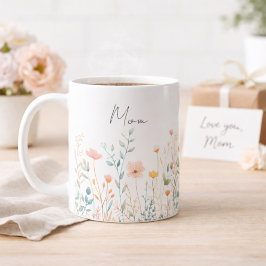 世界にひとつだけの母の日のワイルドフラワーマグ 彼女に コーヒーマグカップ