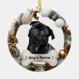 世界にひとつだけの犬のクリスマスオーナメント セラミックオーナメント