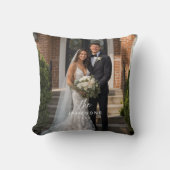 世界にひとつだけの結婚記念家族名写真 クッション (正面)