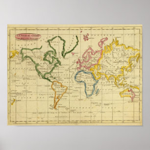 世界によって刻まれる地図 ポスター