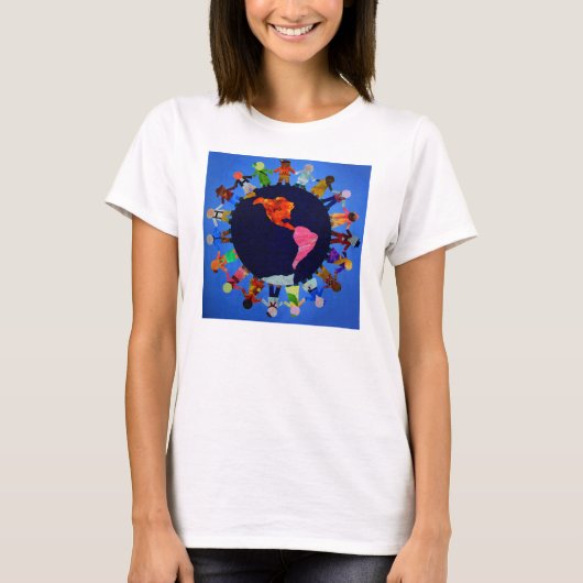 世界によって合われるTシャツのまわりの子供: Tシャツ (正面)