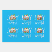 世界にクリスマスの喜び ラッピングペーパーシート (正面2)