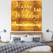 世界に一つだけのオーダーメイド カップル 結婚1周年記念ギフト キャンバスプリント (インサイチュ (寝室))