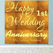 世界に一つだけのオーダーメイド カップル 結婚1周年記念ギフト キャンバスプリント (インサイチュ (ウッドフロア))