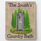 世界に一つだけのカントリー風バスルーム用オリジナルプレート フォトプラーク (正面)