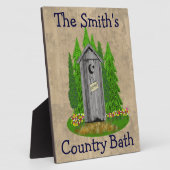 世界に一つだけのカントリー風バスルーム用オリジナルプレート フォトプラーク (側面)
