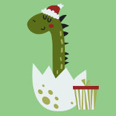 世界に一つだけのクリスマス恐竜ギフト包装紙 ラッピングペーパー