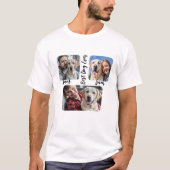 世界に一つだけのシンプルな犬の写真と名前の記念品 Tシャツ (正面)