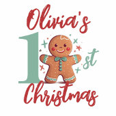 世界に一つだけのジンジャーブレッド 赤ちゃんの初めてのクリスマス ベビーボディスーツ