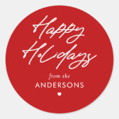 世界に一つだけのハッピーホリデイズ手書き台本 ラウンドシール (正面)