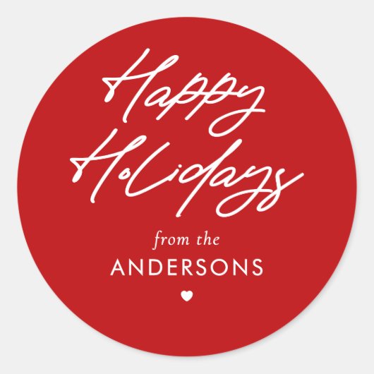 世界に一つだけのハッピーホリデイズ手書き台本 ラウンドシール (正面)