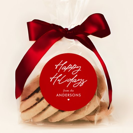 世界に一つだけのハッピーホリデーズ手書き台本 ラウンドシール