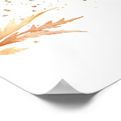 世界に一つだけのピンクとブルーの花柄ベイビーシャワーのウェルカムボード ポスター (角)