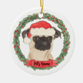 世界に一つだけのブルッセルグリフォンのクリスマス セラミックオーナメント
