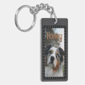 世界に一つだけのペット写真 犬好き ネーム 記念品 キーホルダー (正面左)