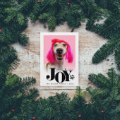 世界に一つだけのペット写真 JOY ポイントラッピングホリデー シーズンカード
