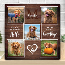世界に一つだけのペット犬メモリアル　５枚の写真を綴ったコラージュ フォトプラーク