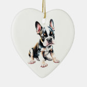 世界に一つだけのボストンテリアの子犬 セラミックオーナメント (右)