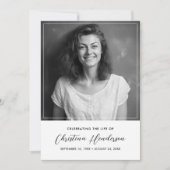 世界に一つだけのライフフォト・葬儀 招待状 (正面)