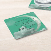 世界に一つだけのラブライトが私の心に火をつける スクエアペーパーコースター (アングル)