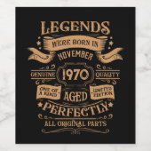 世界に一つだけのヴィンテージ誕生日用ウイスキーラベル ワインラベル (シングルラベル)