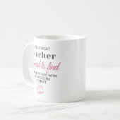 世界に一つだけの先生の名前入りマグカップ コーヒーマグカップ (正面左)