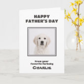 世界に一つだけの写真でお父さんに感謝を伝えよう 愛犬との特別なひととき カード (黄色い花)