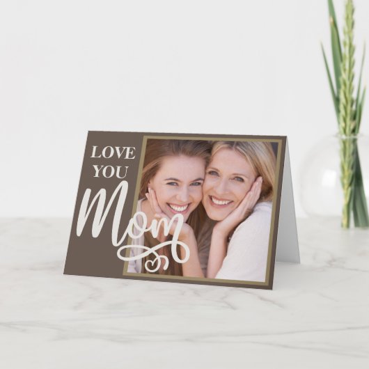 世界に一つだけの写真とメッセージをカスタマイズ「ママ大好き」 シーズンカード (正面)