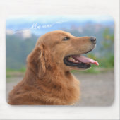 世界に一つだけの写真と犬の名前 マウスパッド (正面)