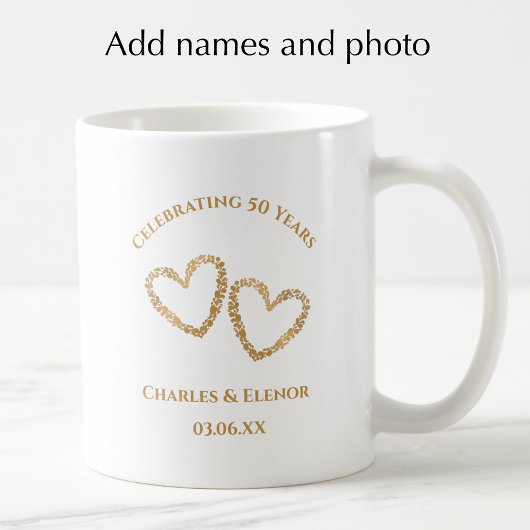 世界に一つだけの写真の記念品　50周年記念ギフト コーヒーマグカップ