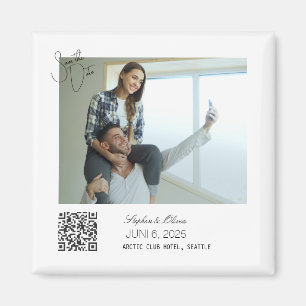 世界に一つだけの写真を使った、結婚式の招待状を先にお知らせするマグネット マグネット